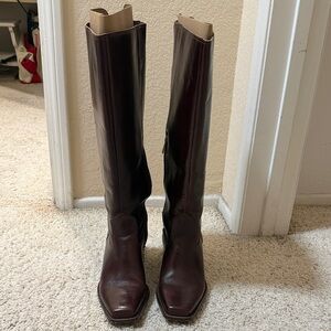 Vince Camuto Dark Burgundy Heeled Boots